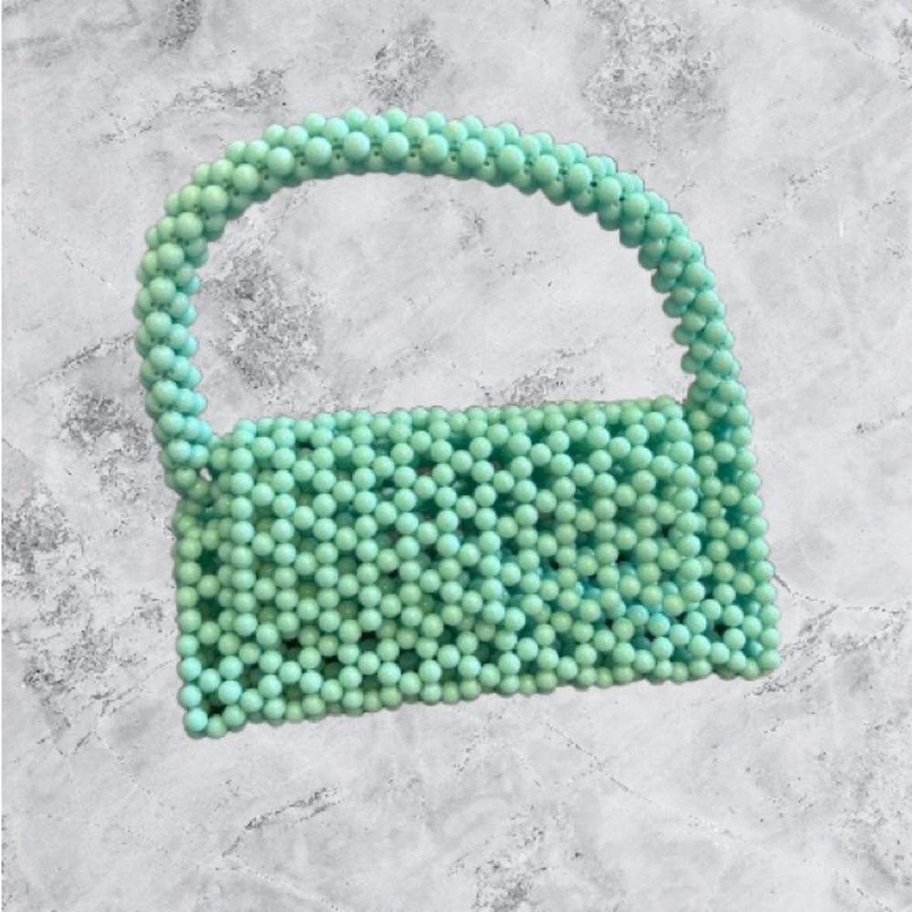 Mint Green Beaded Mini Bag